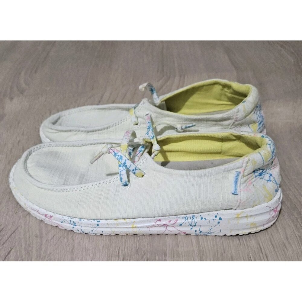 Hey Dude Wendy Youth Girls Size 3 Womens 4 Sugar Vibe Slip On Shoes Yellow